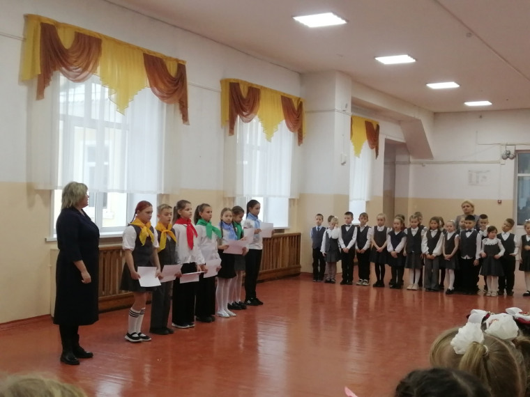 Торжественной церемонии посвящения обучающихся начальных классов в "Орлята России ".